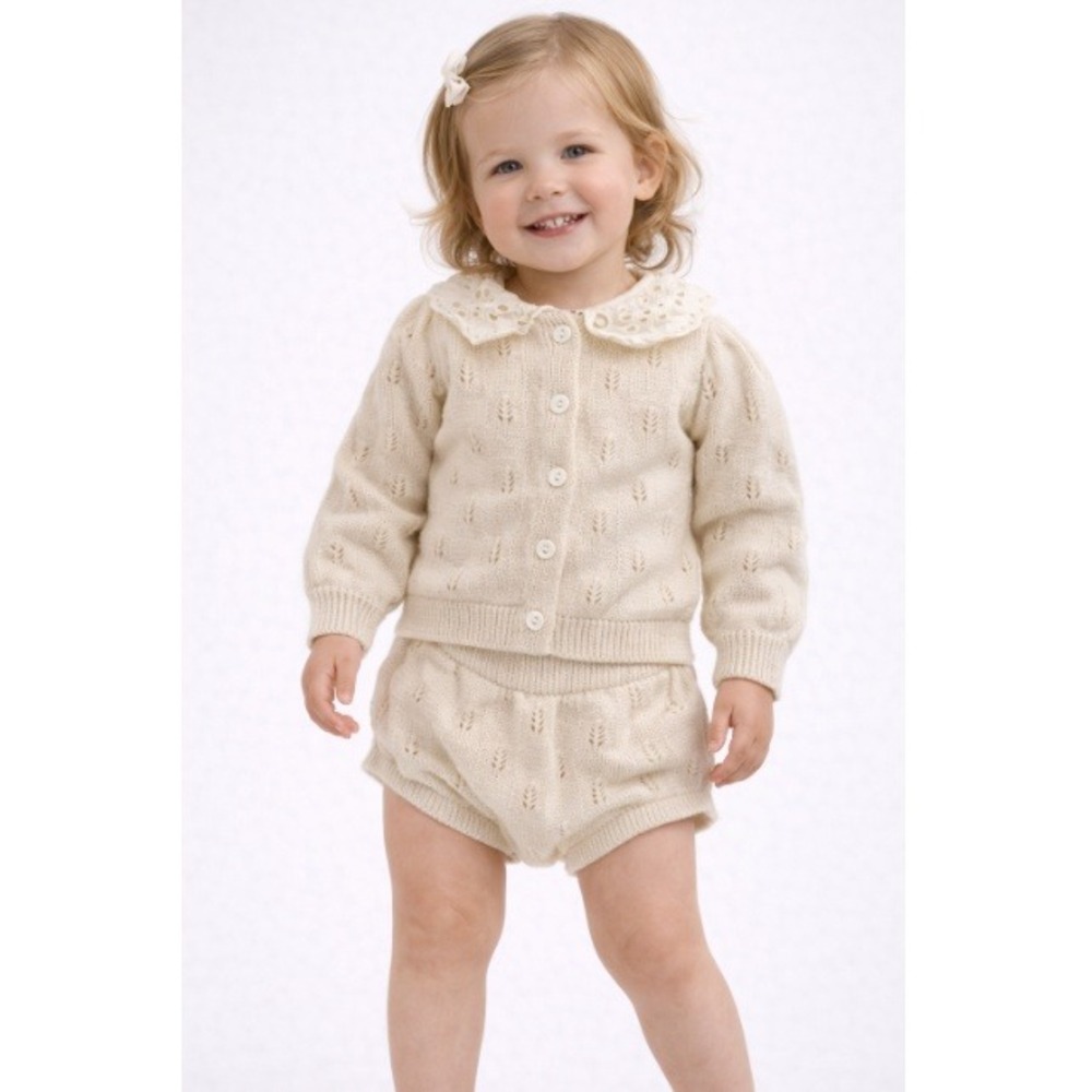 The New Society Baby Macadania Marina Cotton‎ Cardigan and Bloomer Set Size 12 M